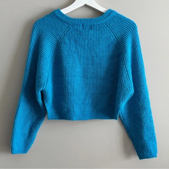 BDG Blue Cropped Sweater - Picture 2 of 7